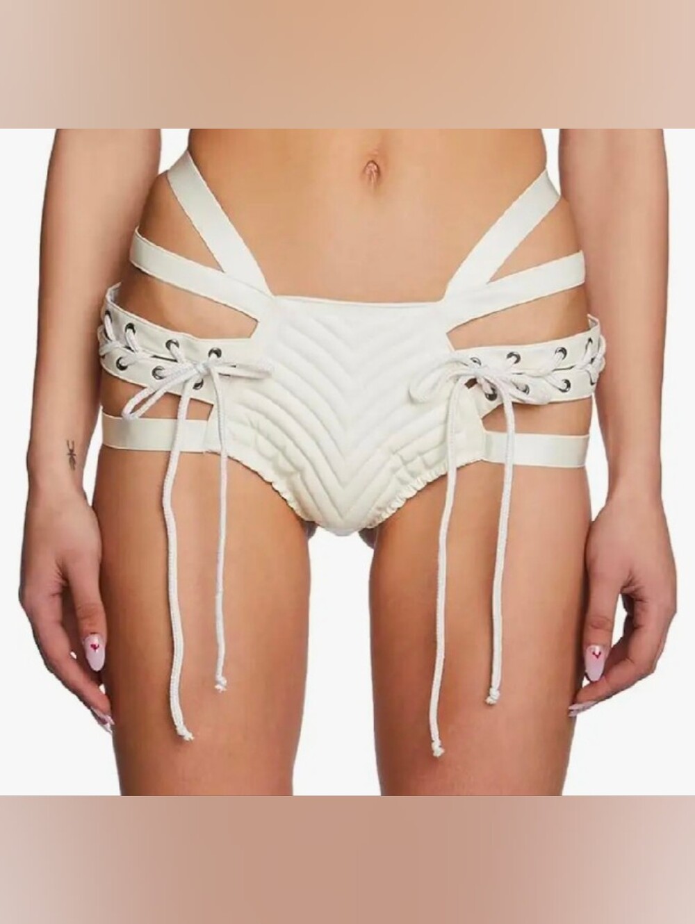 Dolls Kill Rude Awakening Lace-Up harness Shorts by Club Exx - Picture 10 of 14